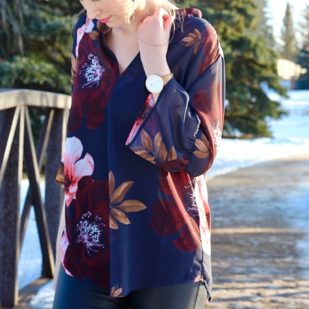 eShakti floral print blouse